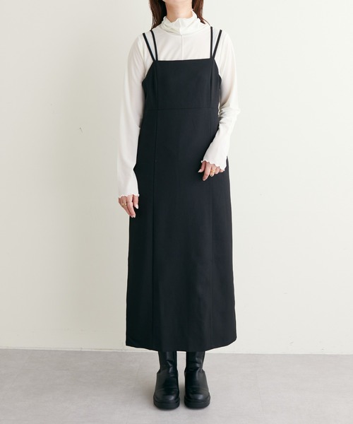 natural couture(ナチュラルクチュール)の「WEB限定カラー/2022AWアイテム/細紐リボンキャミワンピース(ワンピース・レディース・その他1/その他2/ブラウン/ブラック・FREE)」の17枚目の写真