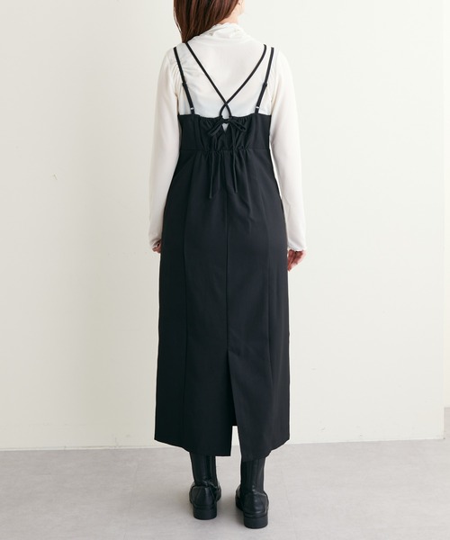 natural couture(ナチュラルクチュール)の「WEB限定カラー/2022AWアイテム/細紐リボンキャミワンピース(ワンピース・レディース・その他1/その他2/ブラウン/ブラック・FREE)」の19枚目の写真