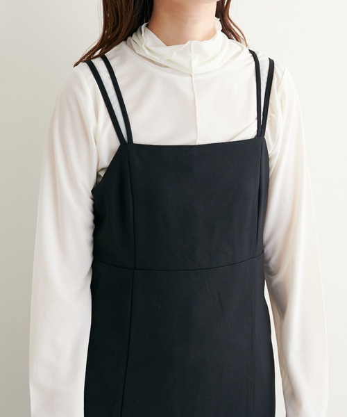 natural couture(ナチュラルクチュール)の「WEB限定カラー/2022AWアイテム/細紐リボンキャミワンピース(ワンピース・レディース・その他1/その他2/ブラウン/ブラック・FREE)」の20枚目の写真