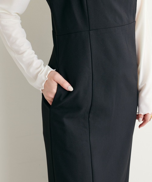 natural couture(ナチュラルクチュール)の「WEB限定カラー/2022AWアイテム/細紐リボンキャミワンピース(ワンピース・レディース・その他1/その他2/ブラウン/ブラック・FREE)」の22枚目の写真