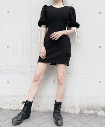 lilLilly | ワッフルミニワンピース(ワンピース)