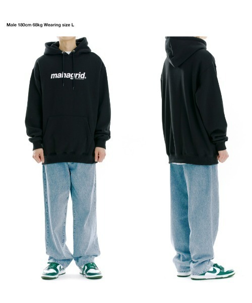 MAHAGRID(マハグリッド)の「『mahagrid/マハグリッド』BASIC LOGO HOODIE/ベーシックロゴ プルオーバーパーカー(パーカー・レディース・ブラック/ベージュ/ネイビー/ブラウン/グレー/グリーン/アイボリー・S/M/L/XL)」の14枚目の写真