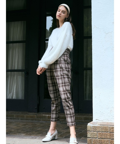 DURAS(デュラス)の「チェック柄コルセット風テーパードパンツ(その他パンツ・レディース・ブラック/ブラウン・SMALL/MEDIUM)」の15枚目の写真
