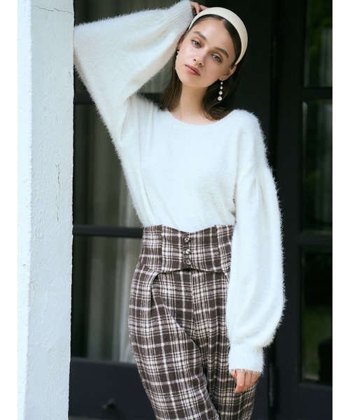 DURAS(デュラス)の「チェック柄コルセット風テーパードパンツ(その他パンツ・レディース・ブラック/ブラウン・SMALL/MEDIUM)」の17枚目の写真