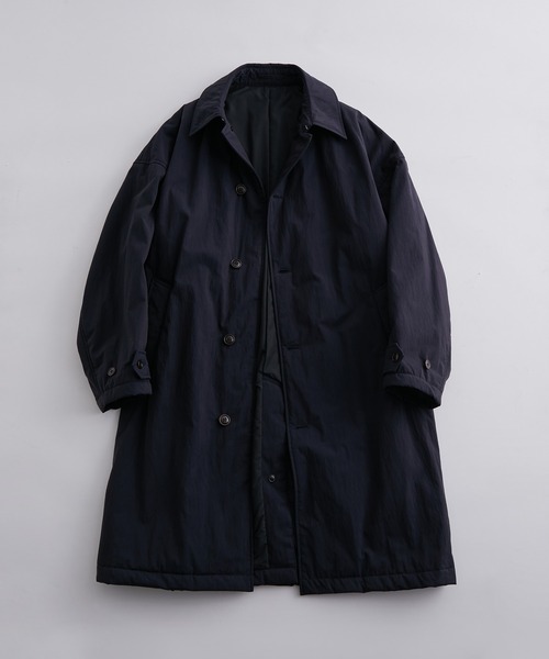 【WILD LIFE TAILOR】コットンナイロンギャバドロップショルダーインサレーションステンカラーコート