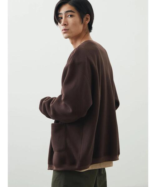 CRAFT STANDARD BOUTIQUE（クラフトスタンダードブティック）の「フリースカーディガン（カーディガン/ボレロ・メンズ・ダークブラウン/カーキ/グレイッシュベージュ/チャコールグレー・M/L）」の11枚目の写真