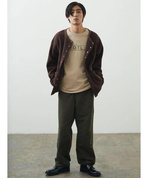 CRAFT STANDARD BOUTIQUE（クラフトスタンダードブティック）の「フリースカーディガン（カーディガン/ボレロ・メンズ・ダークブラウン/カーキ/グレイッシュベージュ/チャコールグレー・M/L）」の13枚目の写真