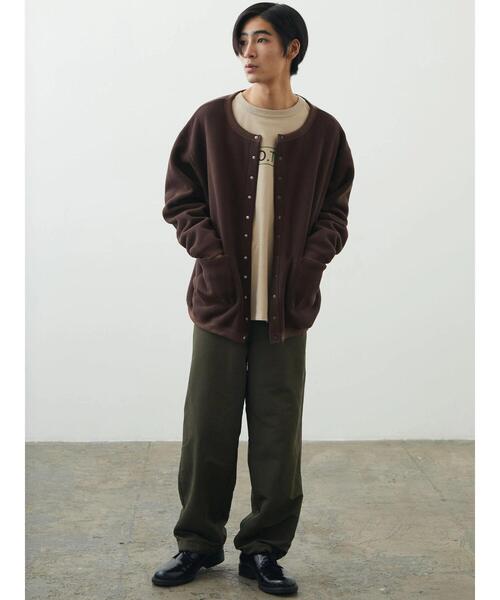 CRAFT STANDARD BOUTIQUE（クラフトスタンダードブティック）の「フリースカーディガン（カーディガン/ボレロ・メンズ・ダークブラウン/カーキ/グレイッシュベージュ/チャコールグレー・M/L）」の14枚目の写真