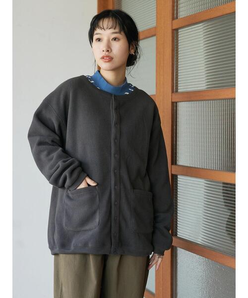 CRAFT STANDARD BOUTIQUE（クラフトスタンダードブティック）の「フリースカーディガン（カーディガン/ボレロ・メンズ・ダークブラウン/カーキ/グレイッシュベージュ/チャコールグレー・M/L）」の17枚目の写真