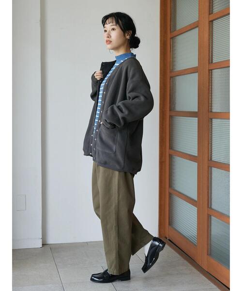 CRAFT STANDARD BOUTIQUE（クラフトスタンダードブティック）の「フリースカーディガン（カーディガン/ボレロ・メンズ・ダークブラウン/カーキ/グレイッシュベージュ/チャコールグレー・M/L）」の22枚目の写真