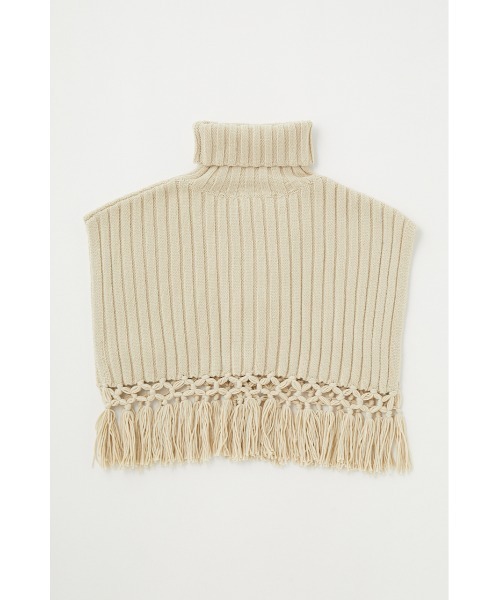 MOUSSY（マウジー）の「SHORT LENGTH KNIT ベスト（ベスト・レディース・ライトベージュ/ブラック・FREE）」の7枚目の写真