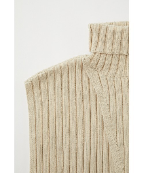 MOUSSY（マウジー）の「SHORT LENGTH KNIT ベスト（ベスト・レディース・ライトベージュ/ブラック・FREE）」の9枚目の写真