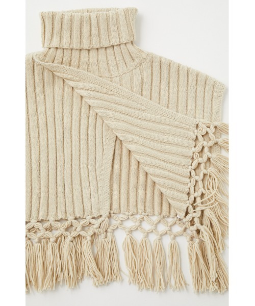 MOUSSY（マウジー）の「SHORT LENGTH KNIT ベスト（ベスト・レディース・ライトベージュ/ブラック・FREE）」の10枚目の写真