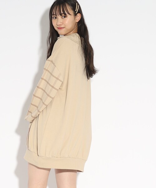 PINK-latte（ピンクラテ）の「◇ハーフジップぽわんミニワンピース