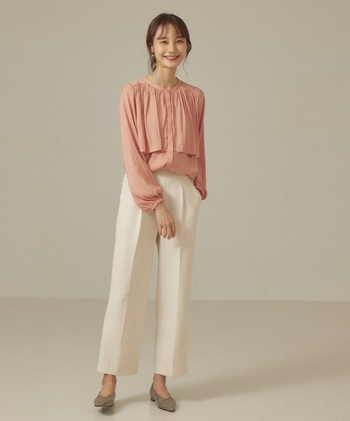 abahouse mavie(アバハウスマヴィ)の「【感嘆パンツ】セミワイドパンツ(その他パンツ・レディース・ブルー/オフホワイト/ブラック/オレンジ/ダークネイビー・36/40/38)」の7枚目の写真