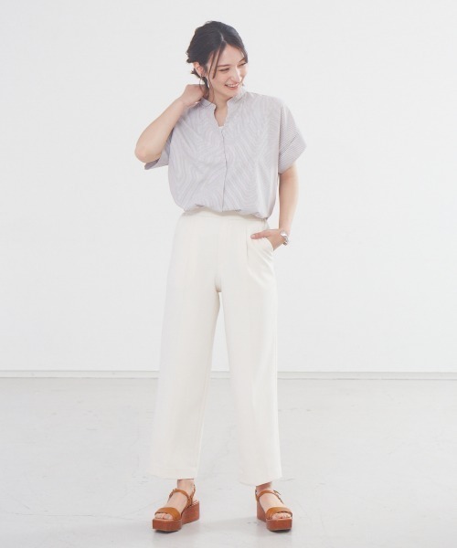 abahouse mavie(アバハウスマヴィ)の「【感嘆パンツ】セミワイドパンツ(その他パンツ・レディース・ブルー/オフホワイト/ブラック/オレンジ/ダークネイビー・36/40/38)」の9枚目の写真