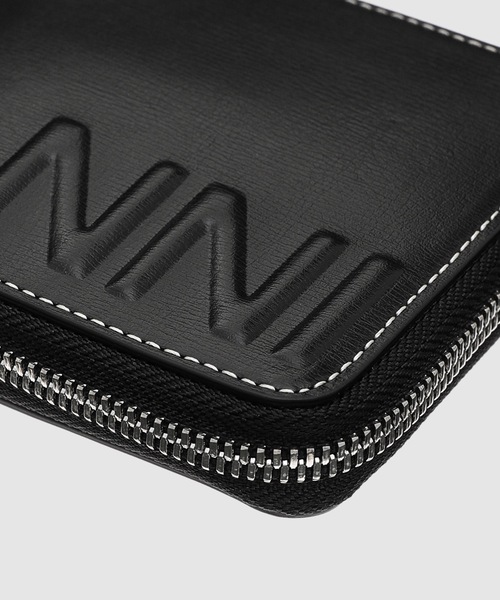 GANNI(ガニー)の「Banner Compact Zip Around Wallet(財布・レディース・ブラック・ONE SIZE)」の4枚目の写真