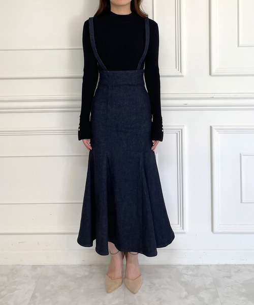 holiday サスペンダー付きデニム　スカート fit=scale-down,w=1200