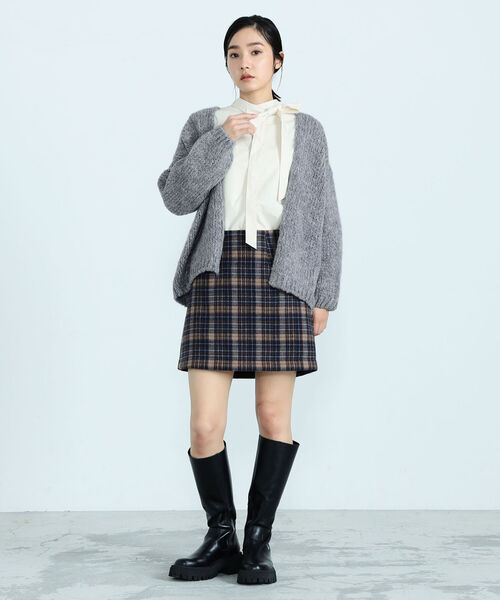 TRICOTS JEAN MARC（トリコットジーンマルク）の「【TRICOTS JEAN MARC/トリコ・ジャンマルク】 CESAME ニットカーディガン（ニット/セーター・レディース・チャコールグレー/ミント・38）」の8枚目の写真