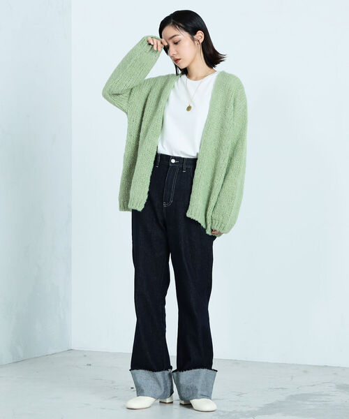 TRICOTS JEAN MARC（トリコットジーンマルク）の「【TRICOTS JEAN MARC/トリコ・ジャンマルク】 CESAME ニットカーディガン（ニット/セーター・レディース・チャコールグレー/ミント・38）」の14枚目の写真