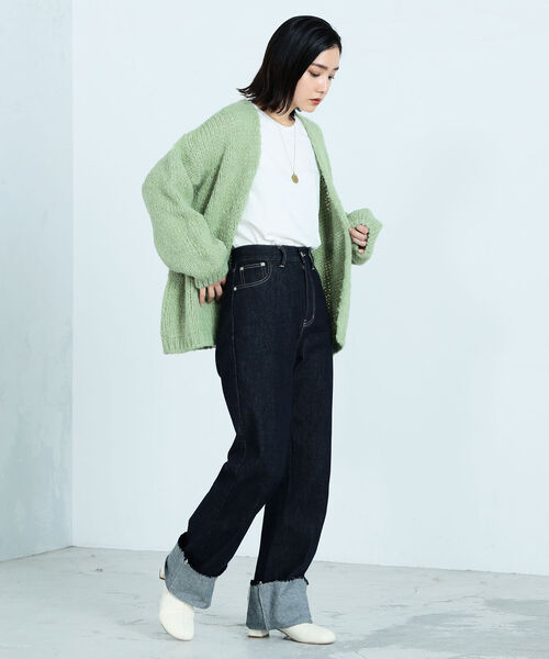 TRICOTS JEAN MARC（トリコットジーンマルク）の「【TRICOTS JEAN MARC/トリコ・ジャンマルク】 CESAME ニットカーディガン（ニット/セーター・レディース・チャコールグレー/ミント・38）」の15枚目の写真