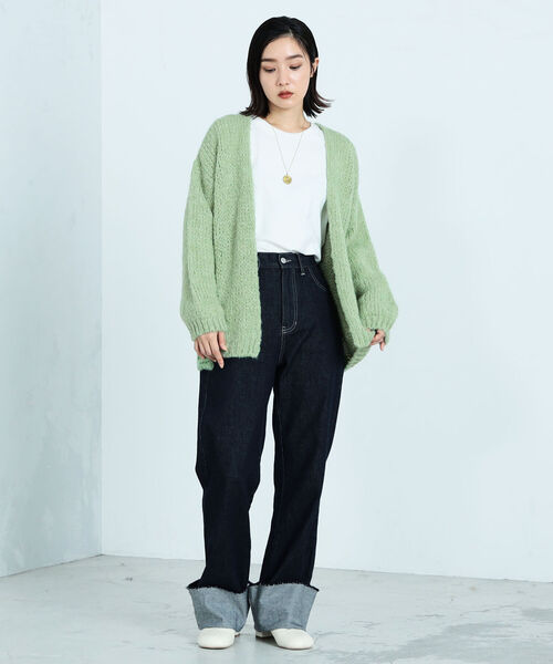 TRICOTS JEAN MARC（トリコットジーンマルク）の「【TRICOTS JEAN MARC/トリコ・ジャンマルク】 CESAME ニットカーディガン（ニット/セーター・レディース・チャコールグレー/ミント・38）」の16枚目の写真