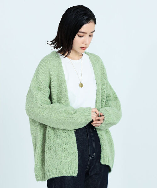 TRICOTS JEAN MARC（トリコットジーンマルク）の「【TRICOTS JEAN MARC/トリコ・ジャンマルク】 CESAME ニットカーディガン（ニット/セーター・レディース・チャコールグレー/ミント・38）」の18枚目の写真