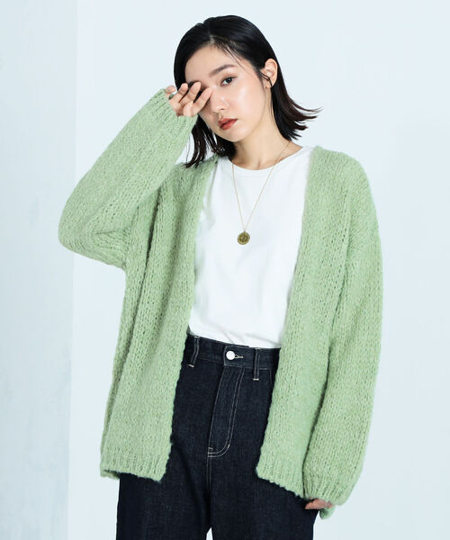 TRICOTS JEAN MARC（トリコットジーンマルク）の「【TRICOTS JEAN MARC/トリコ・ジャンマルク】 CESAME ニットカーディガン（ニット/セーター・レディース・チャコールグレー/ミント・38）」の21枚目の写真