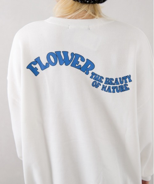 SpRay(スプレイ)の「裏起毛 FLOWER スウェット(スウェット・レディース・ブラック/オフホワイト/オートミール・FREE)」の13枚目の写真