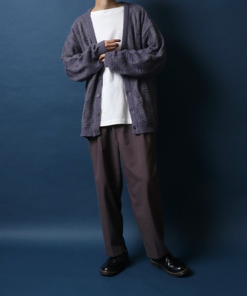 ANPAS(アンパス)の「Total Pattern Drop Shoulder Shaggy Knit Cardigan/総柄 ドロップショルダー シャギーニット カーディガン(カーディガン/ボレロ・メンズ・パープル系その他/レッド系その他/ブラック系その他4/ブルー系その他/グリーン系その他/ブラック系その他2/ブルー系その他2/ブラウン系その他/ブラック系その他/ブラック系その他3・M/L/LL)」の16枚目の写真