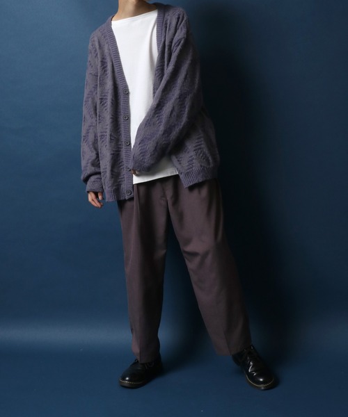 ANPAS(アンパス)の「Total Pattern Drop Shoulder Shaggy Knit Cardigan/総柄 ドロップショルダー シャギーニット カーディガン(カーディガン/ボレロ・メンズ・パープル系その他/レッド系その他/ブラック系その他4/ブルー系その他/グリーン系その他/ブラック系その他2/ブルー系その他2/ブラウン系その他/ブラック系その他/ブラック系その他3・M/L/LL)」の15枚目の写真