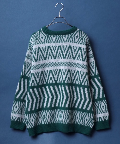 ANPAS(アンパス)の「Total Pattern Drop Shoulder Shaggy Knit Cardigan/総柄 ドロップショルダー シャギーニット カーディガン(カーディガン/ボレロ・メンズ・パープル系その他/レッド系その他/ブラック系その他4/ブルー系その他/グリーン系その他/ブラック系その他2/ブルー系その他2/ブラウン系その他/ブラック系その他/ブラック系その他3・M/L/LL)」の17枚目の写真