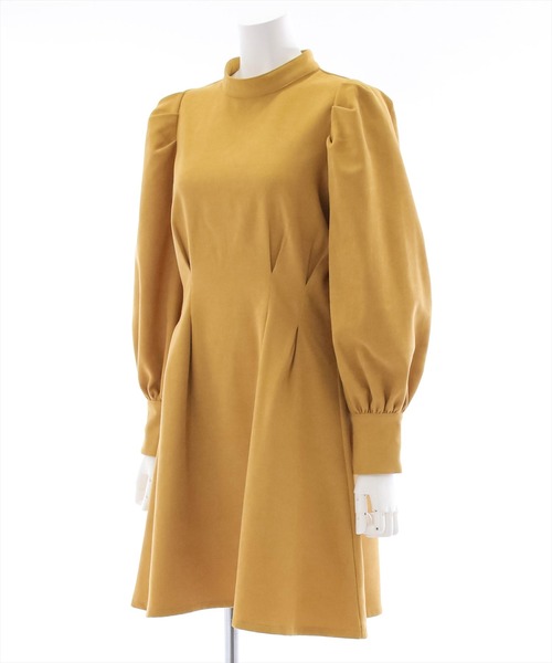 clear（クリア）の「ウエストタックミニワンピース（ワンピース・レディース・ブラック/ブラウン/マスタード/モカ/ダークオレンジ・F）」の6枚目の写真