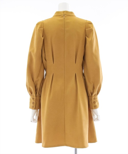 clear（クリア）の「ウエストタックミニワンピース（ワンピース・レディース・ブラック/ブラウン/マスタード/モカ/ダークオレンジ・F）」の9枚目の写真