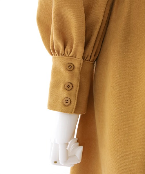 clear（クリア）の「ウエストタックミニワンピース（ワンピース・レディース・ブラック/ブラウン/マスタード/モカ/ダークオレンジ・F）」の12枚目の写真