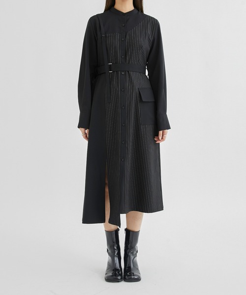 UNITED TOKYO サイドフロントコンビワンピース　サイズ１ UNITED TOKYO（ユナイテッドトウキョウ）の「ビザリーコンビワンピース