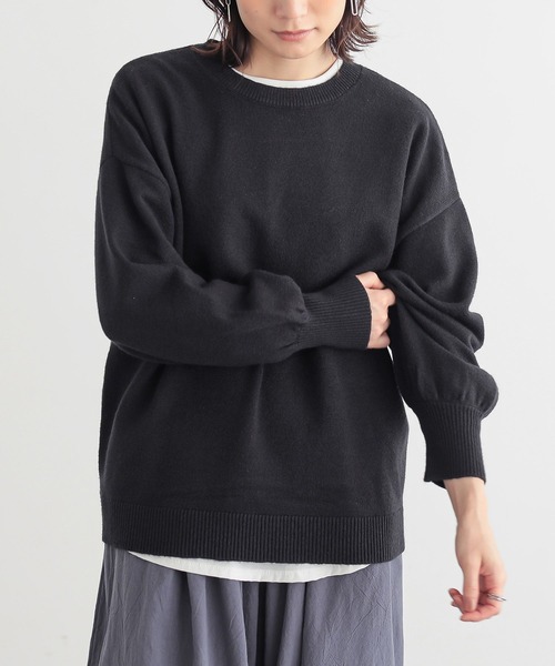 ぽわん袖カラーニット』（ニット/セーター）｜n'OrLABEL（ノアール