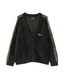 【WEB&DEPOT限定】LINED SHAGGY CARDIGAN / ライン シャギー カーディガン / AVIREX / アヴィレックス