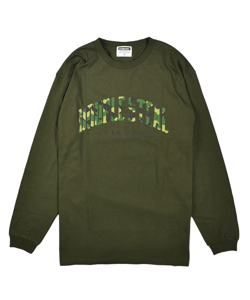 DOUBLE STEAL(ダブルスティール)の「Camo Round 長袖Tシャツ(Tシャツ/カットソー・メンズ・ホワイト/ブラック/アーミー・MEDIUM/LARGE/X-LARGE/XX-LARGE)」の1枚目の写真
