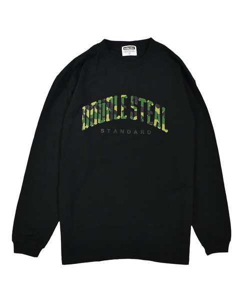DOUBLE STEAL(ダブルスティール)の「Camo Round 長袖Tシャツ(Tシャツ/カットソー・メンズ・ホワイト/ブラック/アーミー・MEDIUM/LARGE/X-LARGE/XX-LARGE)」の3枚目の写真