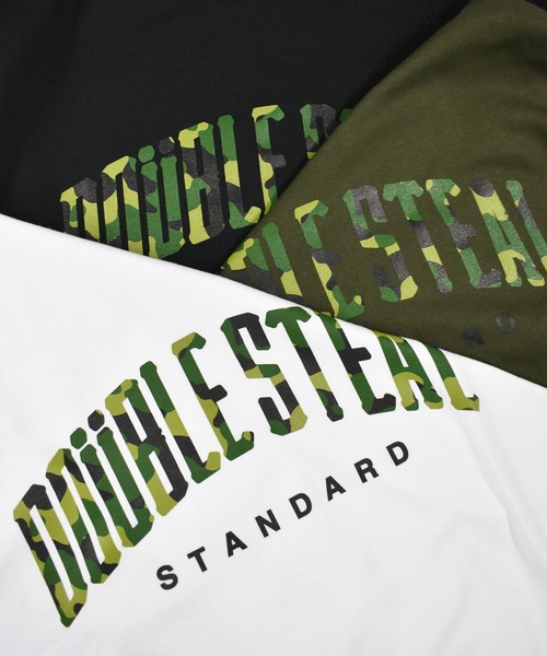 DOUBLE STEAL(ダブルスティール)の「Camo Round 長袖Tシャツ(Tシャツ/カットソー・メンズ・ホワイト/ブラック/アーミー・MEDIUM/LARGE/X-LARGE/XX-LARGE)」の5枚目の写真