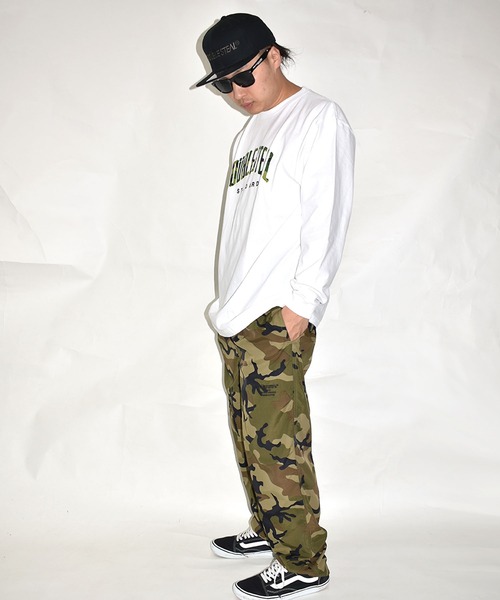 DOUBLE STEAL(ダブルスティール)の「Camo Round 長袖Tシャツ(Tシャツ/カットソー・メンズ・ホワイト/ブラック/アーミー・MEDIUM/LARGE/X-LARGE/XX-LARGE)」の8枚目の写真