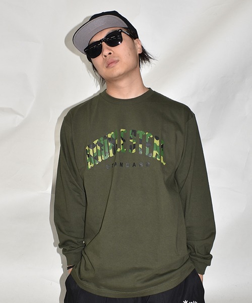 DOUBLE STEAL(ダブルスティール)の「Camo Round 長袖Tシャツ(Tシャツ/カットソー・メンズ・ホワイト/ブラック/アーミー・MEDIUM/LARGE/X-LARGE/XX-LARGE)」の11枚目の写真