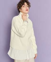 casane | リブルーズタートルニット(ニット/セーター)