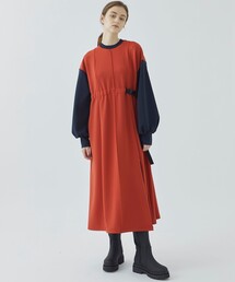 CITY TOKYO | 【洗える】バイカラースリーブレイヤードワンピース(ワンピース)