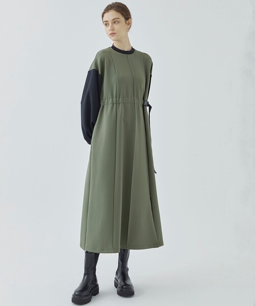 CITY TOKYO（シティトウキョウ）の「【洗える】バイカラースリーブレイヤードワンピース（ワンピース・レディース・カーキ/オレンジ・FREE）」の15枚目の写真