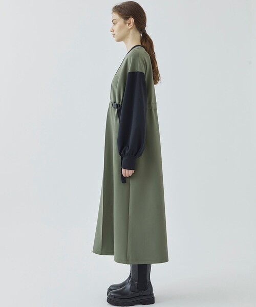 CITY TOKYO（シティトウキョウ）の「【洗える】バイカラースリーブレイヤードワンピース（ワンピース・レディース・カーキ/オレンジ・FREE）」の18枚目の写真