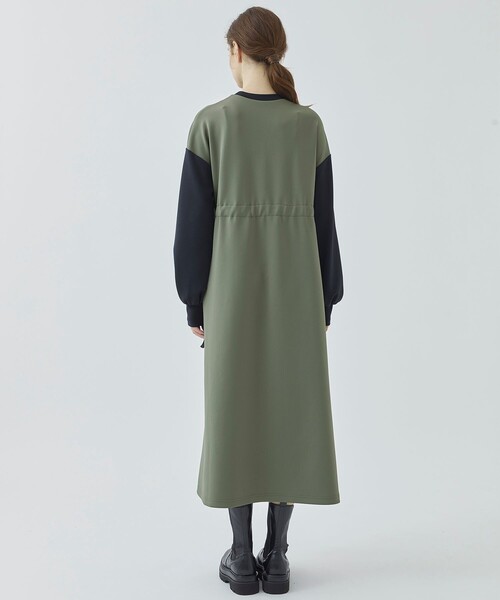 CITY TOKYO（シティトウキョウ）の「【洗える】バイカラースリーブレイヤードワンピース（ワンピース・レディース・カーキ/オレンジ・FREE）」の19枚目の写真