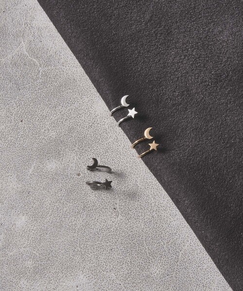 Moon / Star Set Tragus Cuff（イヤーカフ）｜and cloud（アンドクラウド）