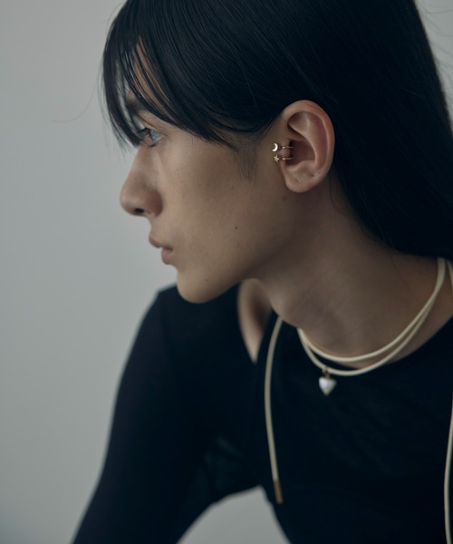 and cloud（アンドクラウド）の「Moon / Star Set Tragus Cuff（イヤーカフ・レディース・シルバー/ブラック/イエローゴールド・FREE）」の16枚目の写真